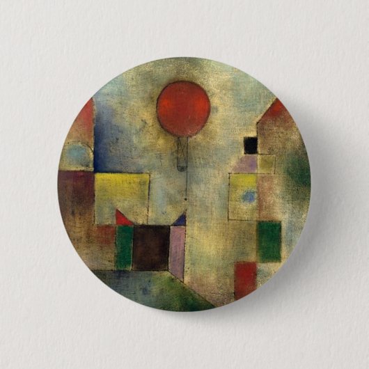 Paul Klee Red Balloon Ronde Button 5,7 Cm (Voorkant)