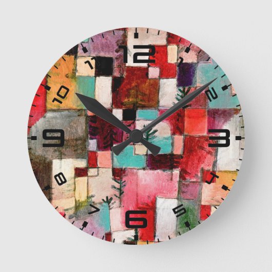 Paul Klee Rhythms Round Klok (Voorkant)