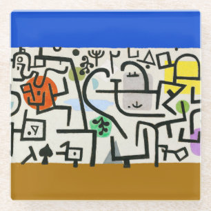 Paul Klee Rich Harbor Abstract Expressionisme Glazen Onderzetter
