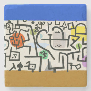Paul Klee Rich Harbor Abstract Expressionisme Stenen Onderzetter