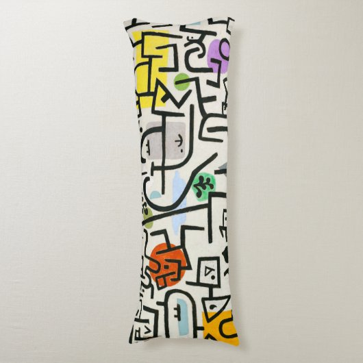 Paul Klee Rich Harbour Abstract expressionisme Lichaamskussen (Voorkant Verticaal)