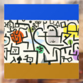 Paul Klee Rich Harbour Abstract expressionisme Raamsticker (Vel 2)