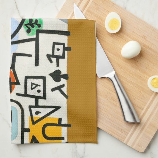 Paul Klee Rich Harbour Abstract expressionisme Theedoek (Quarter Fold)