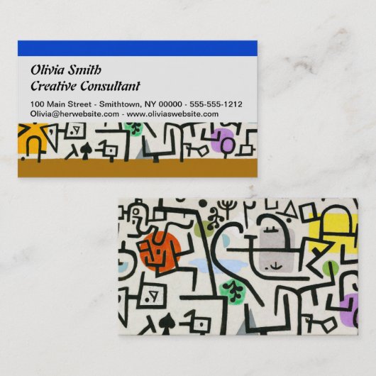 Paul Klee Rich Harbour Abstract expressionisme Visitekaartje (Voorkant / Achterkant)