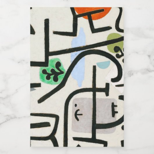 Paul Klee Rich Harbour Abstract expressionisme Voedselcontainer Etiket (Enkel label)