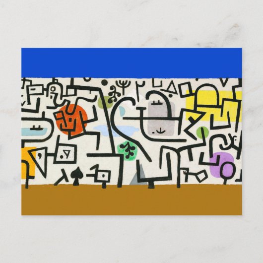 Paul Klee Rich Port Harbor Abstract reizen Briefkaart (Voorkant)