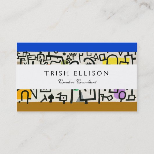 Paul Klee Rich Port Harbor Abstract reizen Visitekaartje (Voorkant)