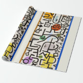 Paul Klee "Rich Port" Modern Abstract Cadeaupapier (Uitgerold)