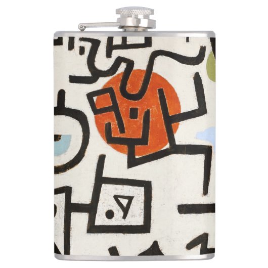 Paul Klee "Rich Port" Modern Abstract Heupfles (Voorkant)