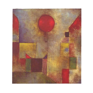 Paul Klee Rode ballon abstract kleurrijke kunst Notitieblok