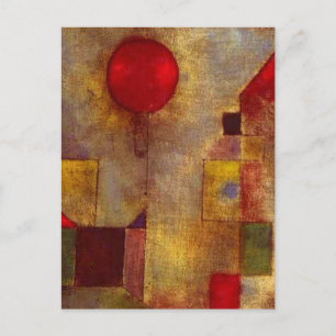 Paul Klee Rode Ballon Abstracte Kleurrijke Kunst Briefkaart