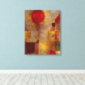 Paul Klee Rode Ballon Abstracte Kleurrijke Kunst Canvas Afdruk (Insitu (Houten vloer))