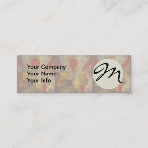 Paul Klee Rode Ballon Abstracte Kleurrijke Kunst Mini Visitekaartje