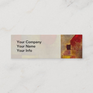 Paul Klee Rode Ballon Abstracte Kleurrijke Kunst Mini Visitekaartje