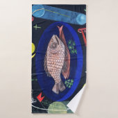 Paul Klee rond de vis Badhanddoek (Badhanddoek)
