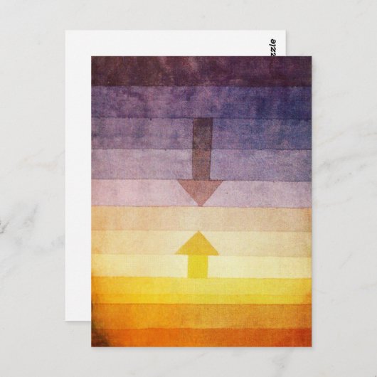 Paul Klee Séparation dans la carte postale du soir (Devant / Derrière)