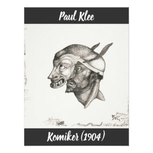 Paul Klee Sketch Komiker (het masker) Foto Afdruk