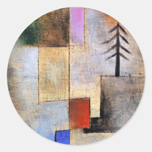 Paul Klee - Small Fir Afbeelding Ronde Sticker
