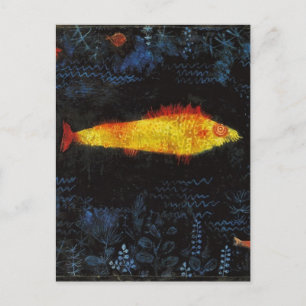 Paul Klee The Goldfish  Waterverf Art Briefkaart