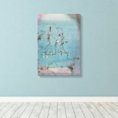 Paul Klee Twitteren Machine Canvas Poster Afdruk (Insitu (Houten vloer))