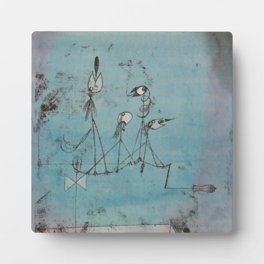 Paul Klee Twittering Machine Plaque Fotoplaat (Voorkant)