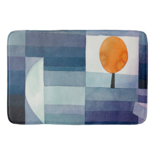 Paul Klee Voorbode van Herfst Blauwe Moderne Abstr Badmat