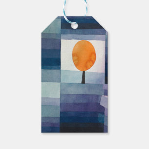Paul Klee Voorbode van Herfst Blauwe Moderne Abstr Cadeaulabel