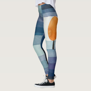 Paul Klee Voorbode van Herfst Blauwe Moderne Abstr Leggings