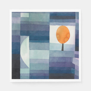 Paul Klee Voorbode van Herfst Blauwe Moderne Abstr Servet