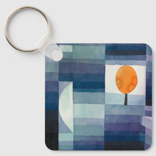 Paul Klee Voorbode van Herfst Blauwe Moderne Abstr Sleutelhanger