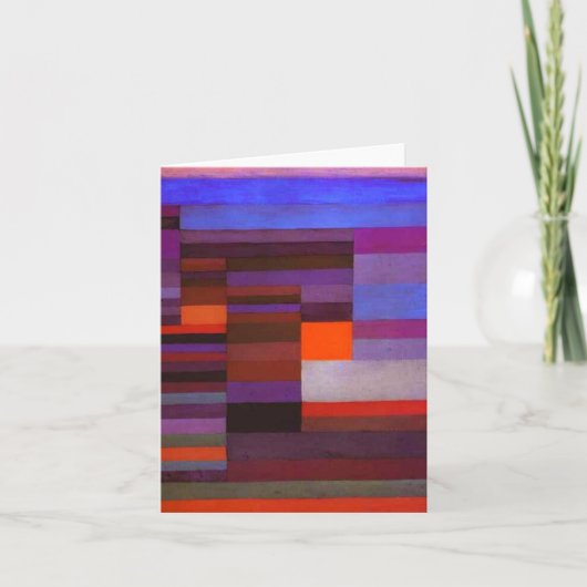 Paul Klee Vuur in de Avond Notitie Kaart (Voorkant)