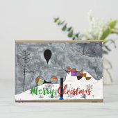 Paul Klee - Winter, abstracte kerstkunst Feestdagenkaart (Staand voorkant)