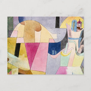 Paul Klee, Zwarte kolommen in een landschap, Briefkaart