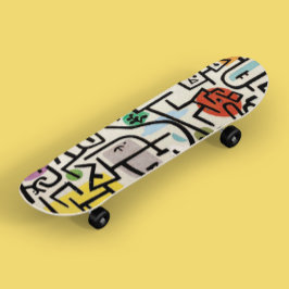 Paul Klee's rijke haven - Koel  Abstracte kunst Skateboard