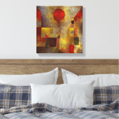 Paul Klee's 'The Red Balloon' op doek Canvas Afdruk (Insitu (Slaapkamer))