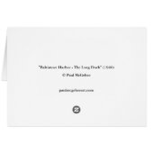 Paul McGehee "Baltimore Harbour-The Long Dock" Kaa (Achterkant Horizontaal)