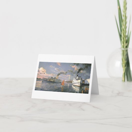 Paul McGehee "bateaux à  vapeur carte de Potomac" (Devant)