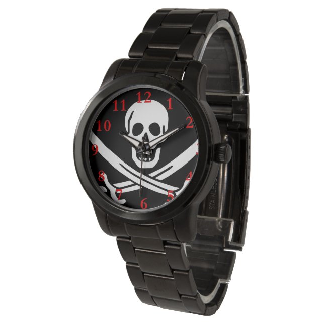 Paul McGehee "Calico Jack's Pirate Flag" kijken Horloge (Gekanteld)