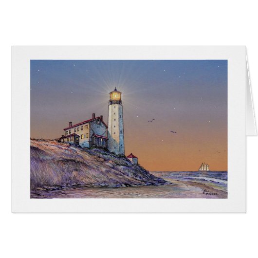 Paul McGehee "Cape Henlopen Lighthouse"-kaart (Voorkant Horizontaal)