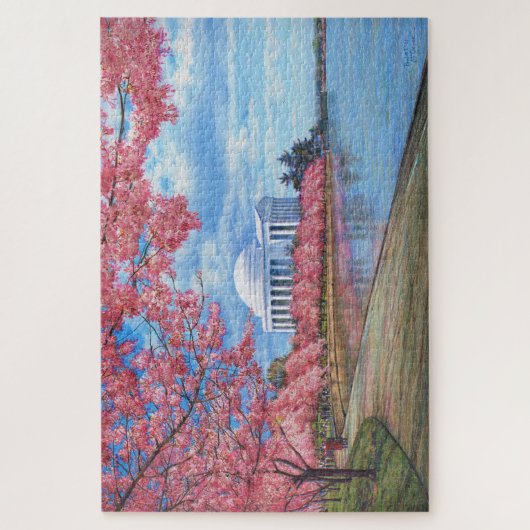 Paul McGehee "Cherry Blossoms" Jigsaw Puzzle (Vertical)