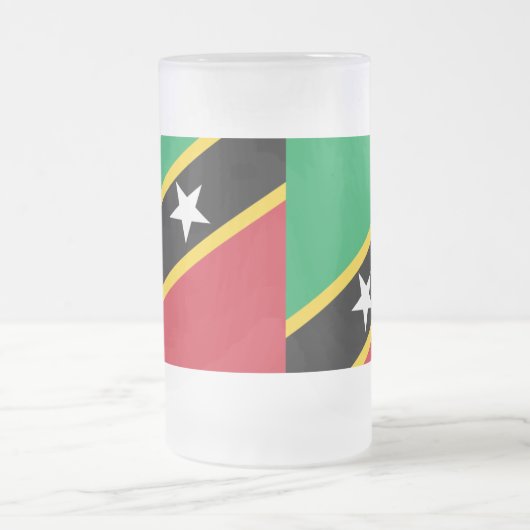 Paul McGehee "Drapeau St. Kitts & Nevis" Beer Mug (Centre)