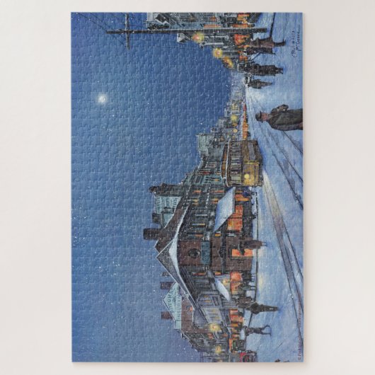 Paul McGehee "Georgetown Snowfall" Jigzaag Puzzle Legpuzzel (Verticaal)