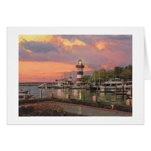 Paul McGehee "Hilton Head - Harbour Town"-kaart (Voorkant Horizontaal)