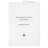 Paul McGehee "John F. Kennedy" Kaart (Achterkant)