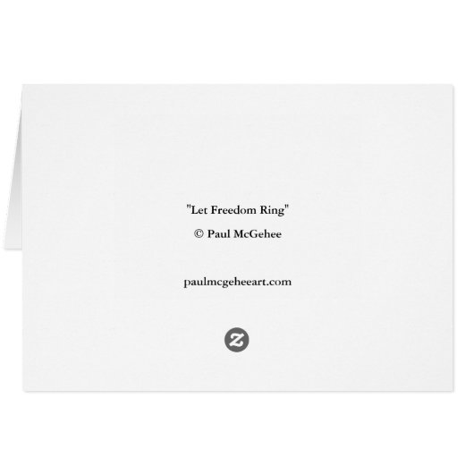 Paul McGehee "Let Freedom Ring"-kaart (Achterkant Horizontaal)