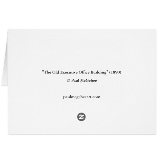 Paul McGehee "Old Executive Kantoor Building"-kaar (Achterkant Horizontaal)