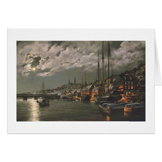 Paul McGehee "Old Georgetown by Moonlight"-kaart (Voorkant Horizontaal)