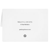 Paul McGehee "Robert E. Lee" Kaart (Achterkant Horizontaal)