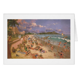 Paul McGehee "sur la plage carte chez Waikiki"