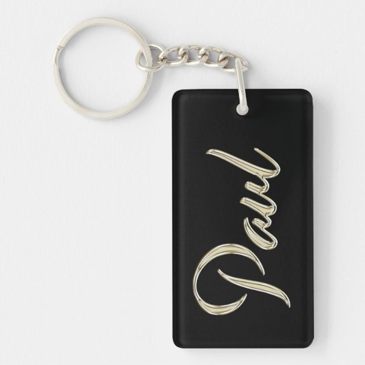 Paul Name whitegold Schlüsselanhänger Anhänger Sleutelhanger (Voorkant)